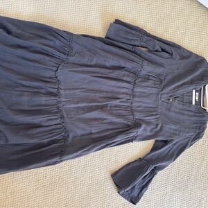 Faherty Gray Casual Gauze Women's Dress